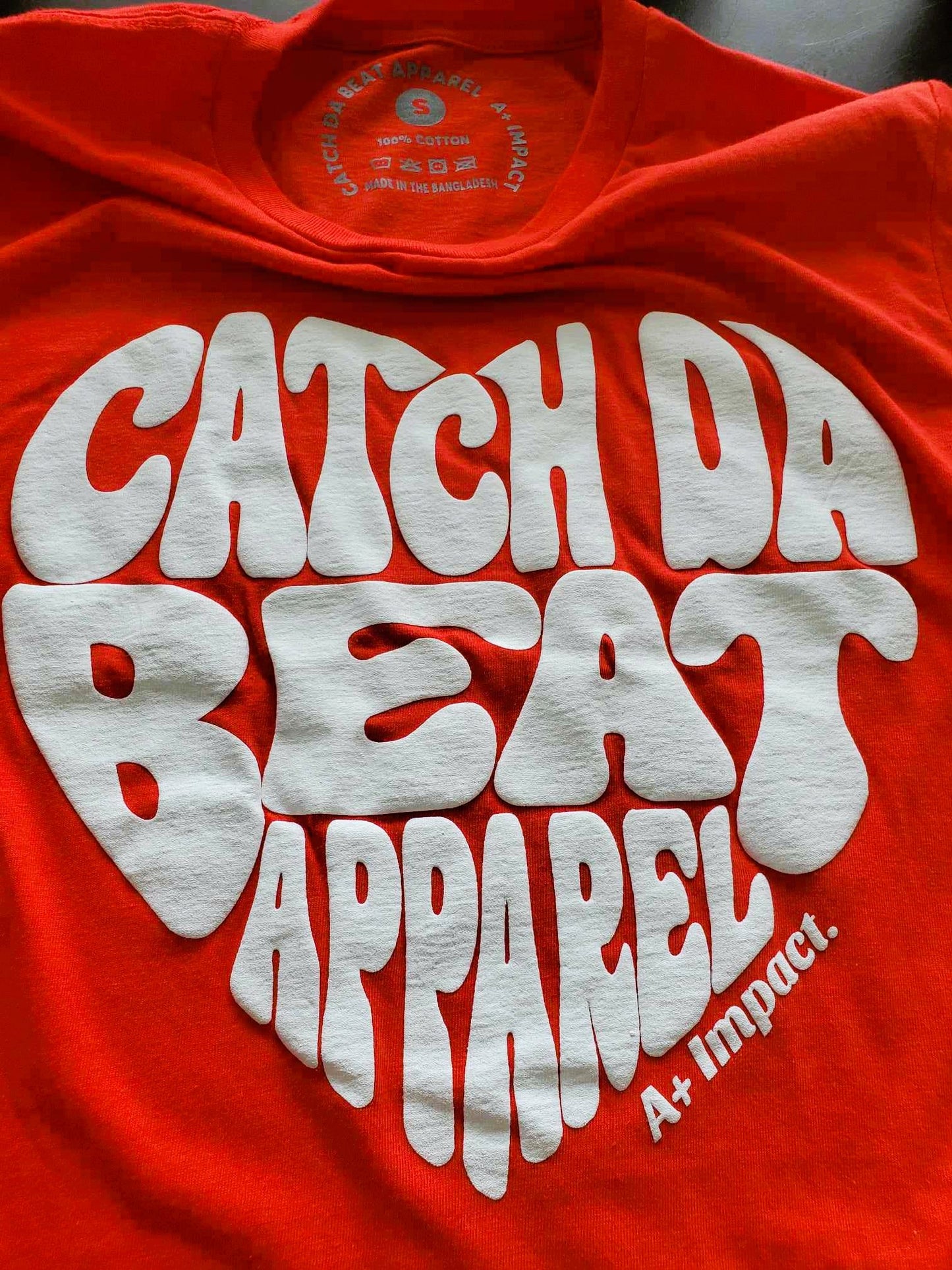 Puff Print Heart T-Shirt (Red)