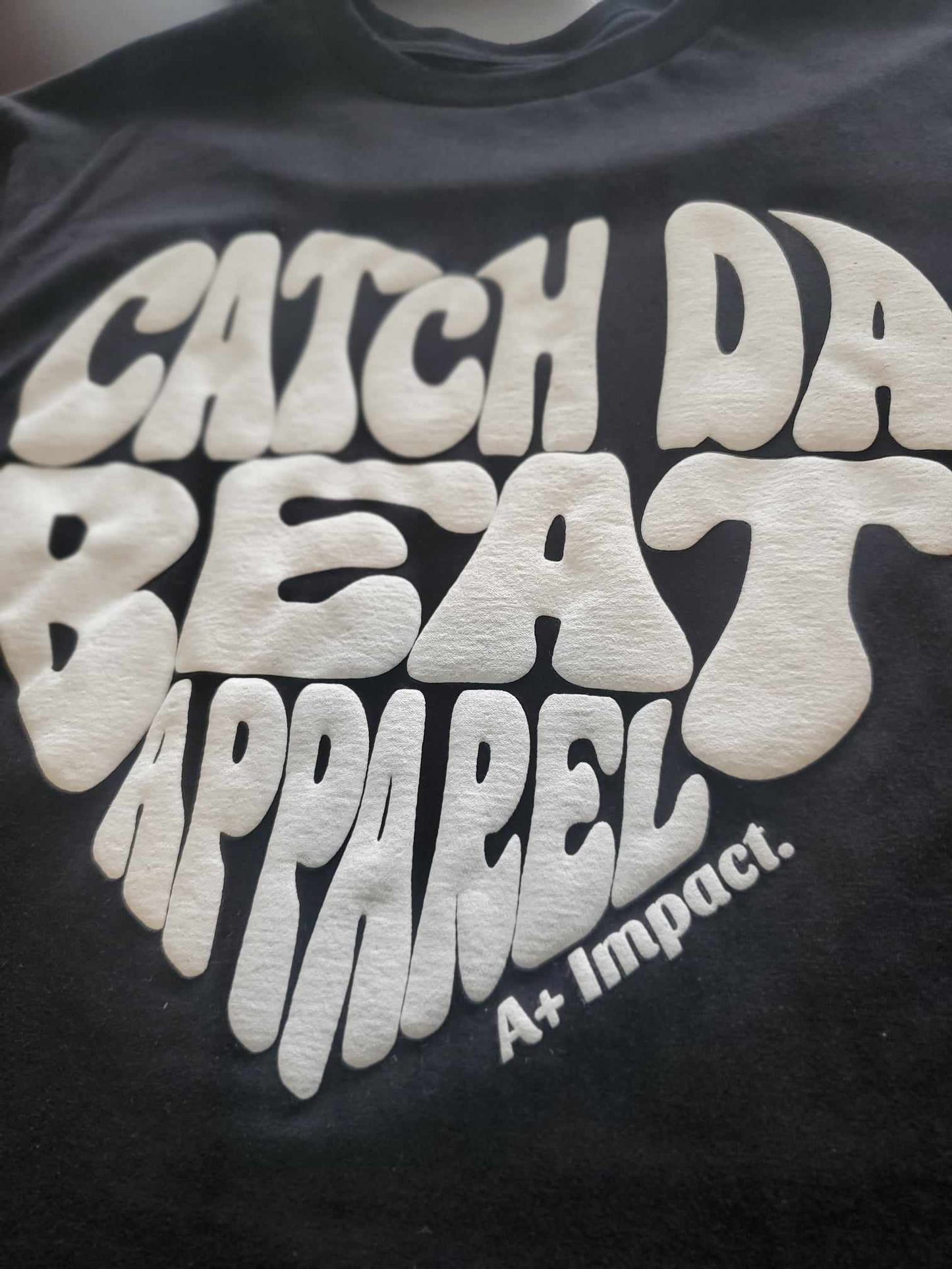 Puff Print Heart T-Shirt (Black)