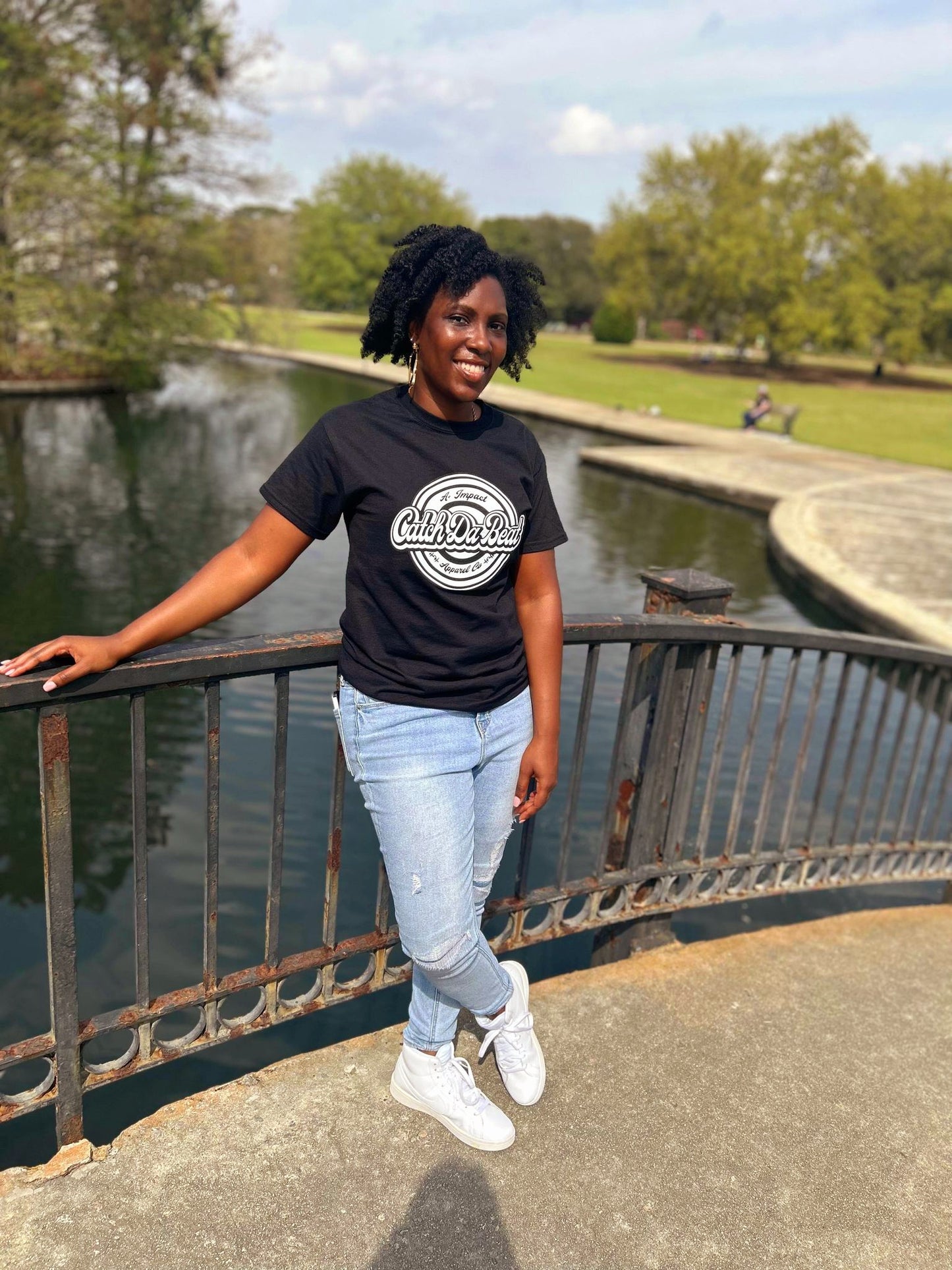 Black and White Catch Da Beat T-shirt