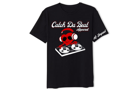 Catch Da Beat "Heart DJ" T-shirt (Black)