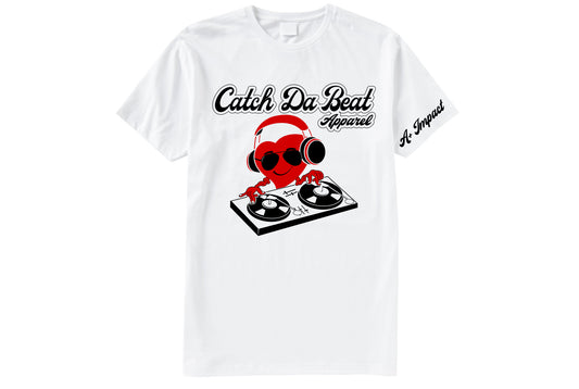 Catch Da Beat "Heart DJ" T-Shirt (White)