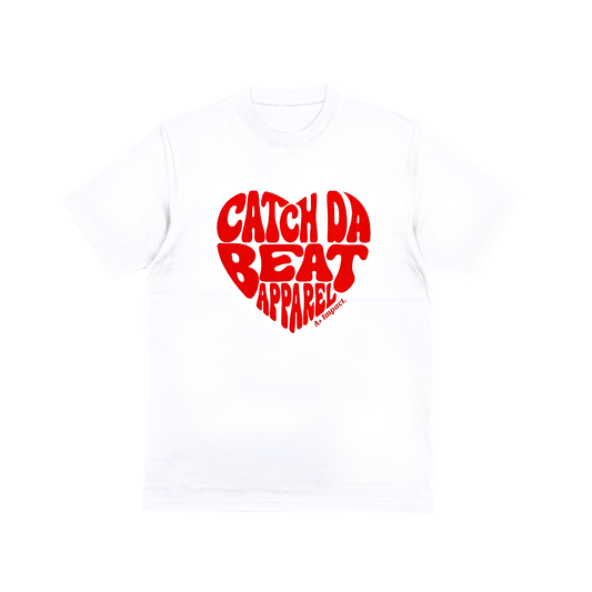 Puff Print Heart T-Shirt (White)